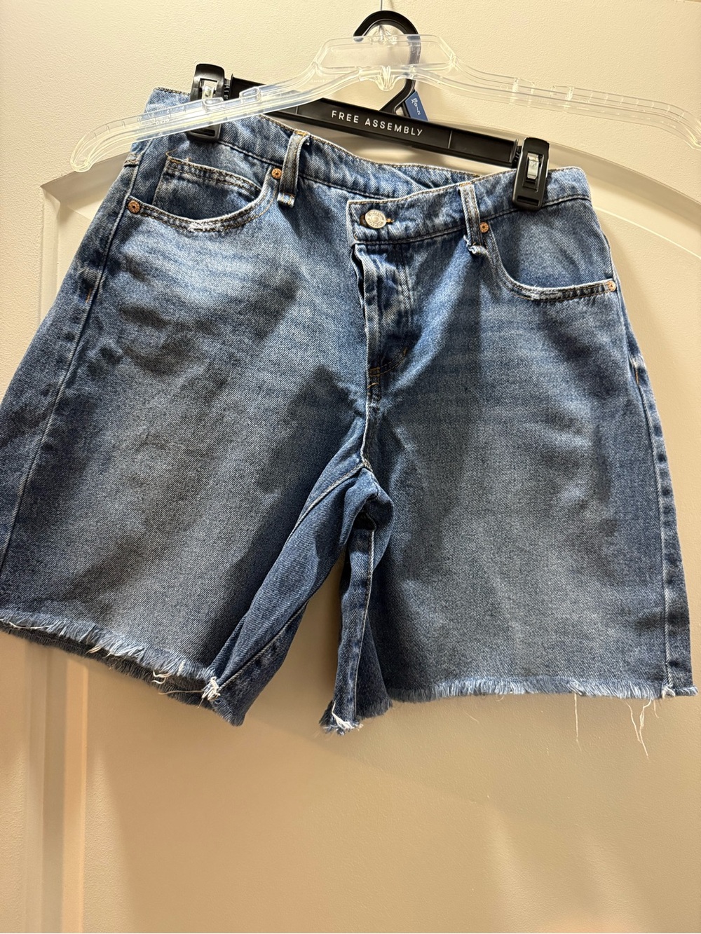 Rewash Medium Blue Distressed Denim Cutoff Shorts
